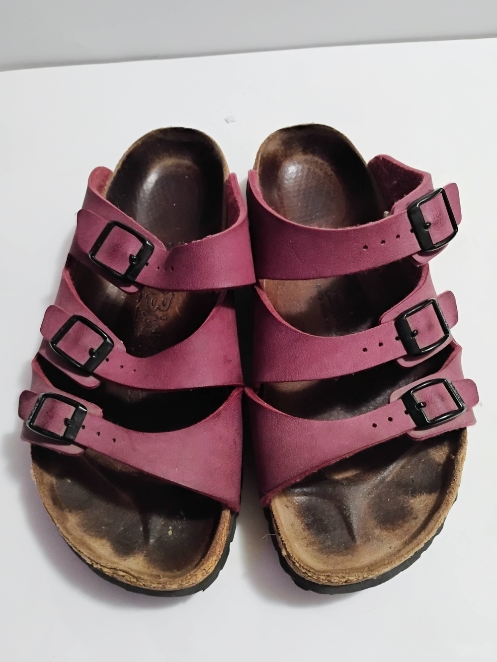 Birki'S Three-Strap Florida Eur 39 Women's 8 Comfort Sandals in Berry